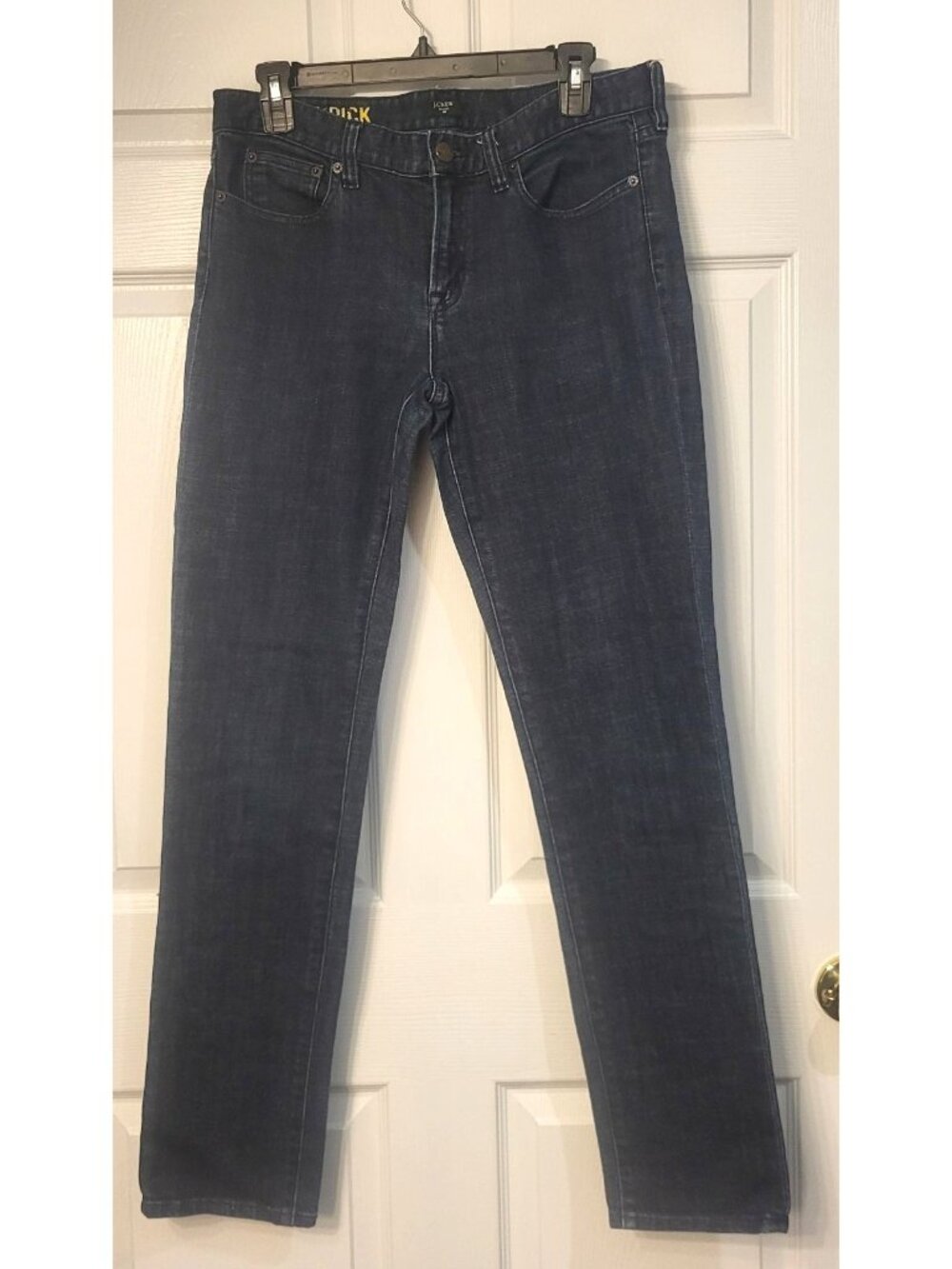 Womens J Crew Low Rise Toothpick Dark Blue Denim Jeans SZ 10
